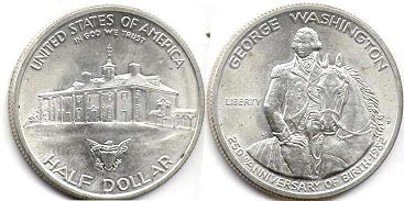 moneda Estados Unidos 1/2 dollar 1982 Washington