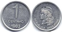 moneda Argentina 1 centavo 1983