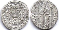 coin Wurzburg shilling (8 pfennig) 1696