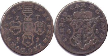 coin Liege 4 liards 1751