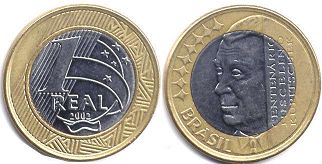 moeda brasil 1 real 2002