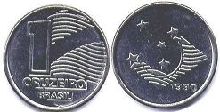 moeda Brasil 1 cruzeiro 1990