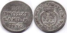 Münze Ansbach 2.5 kreuzer 1770