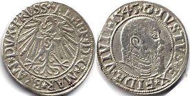 moneta Prussia grosze 1545