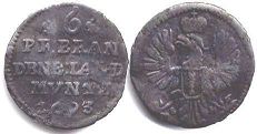 coin Brandenburg 6 pfennig 1693
