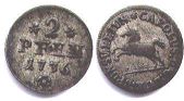 Münze Braunschweig-Wolfenbüttel 2 Pfennig 1736