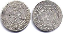 coin Montfort halbbatzen (2 kreuzer) 1629