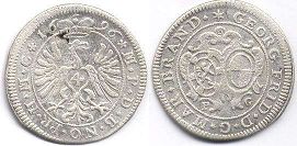Münze Ansbach 4 kreuzer 1696