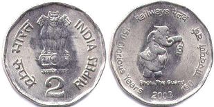 coin India 2 rupees 2003