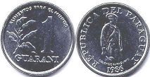 coin Paraguay 1 guarani 1986