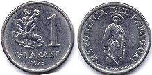 moneda Paraguay 1 guarani 1975