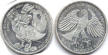 coin Germany 5 mark 1976