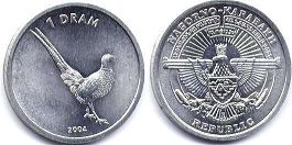 coin Nagorno-Karabakh 1 dram 2004