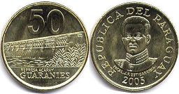 coin Paraguay 50 guaranies 2005
