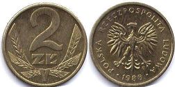 coin Poland 2 zlote 1988