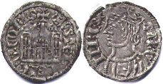coin Castile and Leon cornado noven 1284-1295