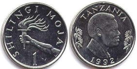 coin Tanzania 1 shillingi 1992