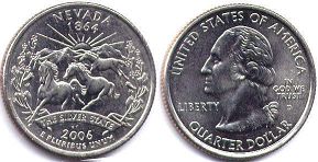 moneda Estados Unidos 1/4 dólar 2006 Nevada