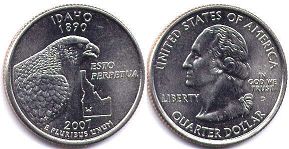 moneda Estados Unidos 1/4 dólar 2007 Idaho