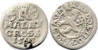coin Bohemia 1 maley grosch (kreuzer) 1591