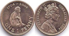 coin Gibraltar 1 penny 2004