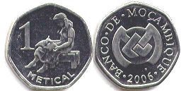 coin Mozambique 1 metical 2006