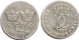 mynt Sverige 5 öre 1699