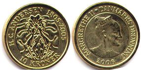 mynt Danmark 10 krone 2006