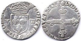 coin France 1/8 ecu 1618