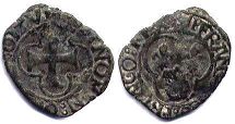 coin Dauphine double denier without date (1515-40)