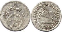 Münze Braunschweig-Wolfenbüttel 6 Pfennig 1693