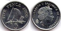 coin Guernsey 5 pence 2006
