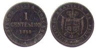 coin Tuscany 1 centesimo 1859