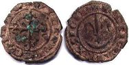 moneta Sicily denaro senza data (1266-1282)