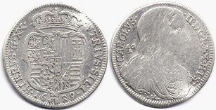 coin Sicily 20 grani 1689