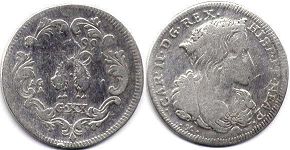 moneta Naples 20 grani 1699