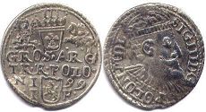 moneta Polska trojak 1599