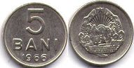 coin Romania 5 bani 1966