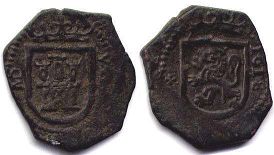 coin Spain 8 maravedis 1618