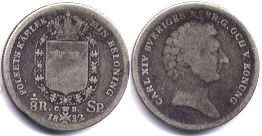 mynt Sverige 1/8 riksdaler 1832