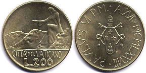 moneta Vatican 200 lire 1978