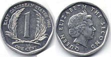monnaie Eastern Caribbean States 1 cent 2002