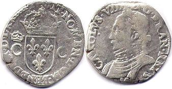 moneda Francia teston 1573