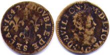 coin Sedan 2 denier 1642
