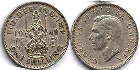 Münze Großbritannien 1 Schilling
 1948