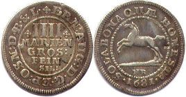 coin Brunswick-Luneburg-Calenberg 4 mariengroschen 1681