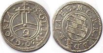 Münze Bayern halbbatzen (2 kreuzer) 1623-1651