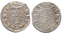 coin Bavaria halbbatzen (2 kreuzer) 1636