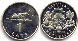 coin Latvia 1 lats 2003