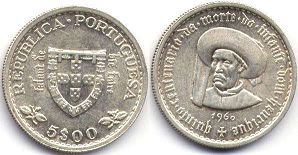 coin Portugal 5 escudos 1960